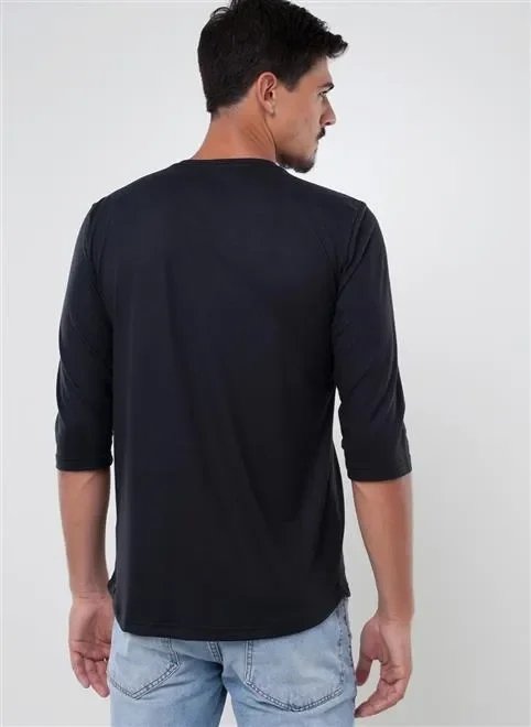 camiseta manga 3/4 em malha peach camiseta manga 3/4 em malha peach