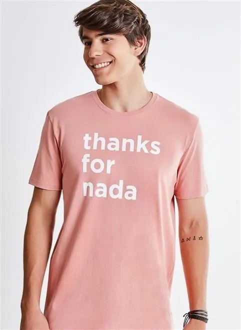 camiseta thanks for nada rose camiseta thanks for nada rose
