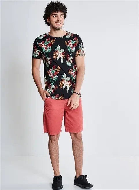 camiseta algodão peruano floral camiseta algodão peruano floral