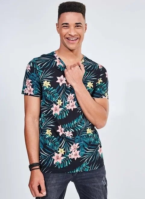 camiseta em algodão peruano estampada camiseta em algodão peruano estampada