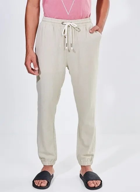 calça jogger com linho calça jogger com linho