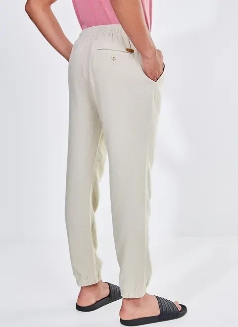 calça jogger com linho calça jogger com linho