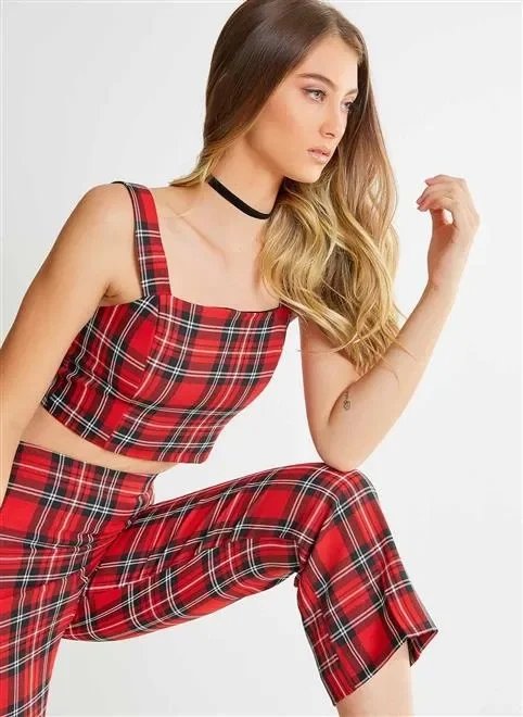 top cropped xadrez vermelho top cropped xadrez vermelho