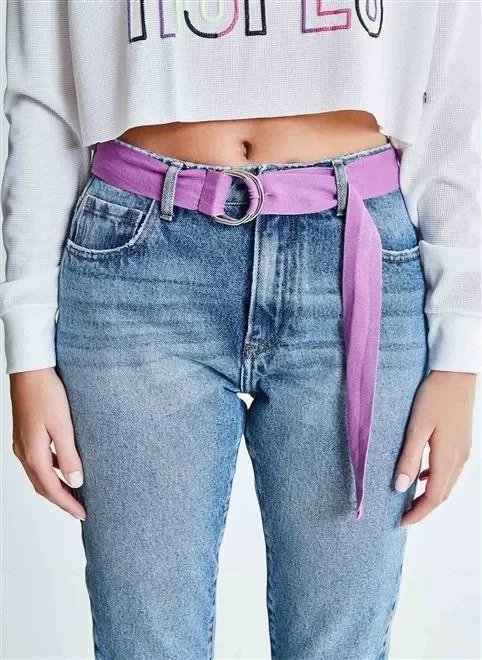 calça reta com cinto calça reta com cinto