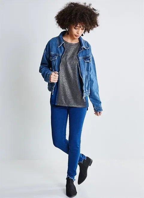 blusa alongada metalizada blusa alongada metalizada