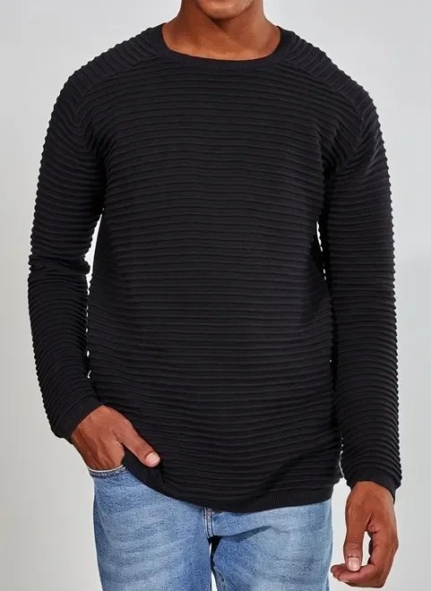 blusão em tricô texturizado blusão em tricô texturizado