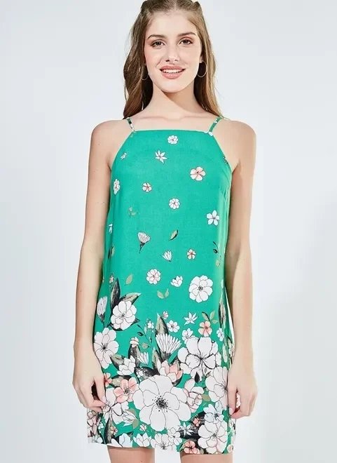 vestido estampado decote halter vestido estampado decote halter
