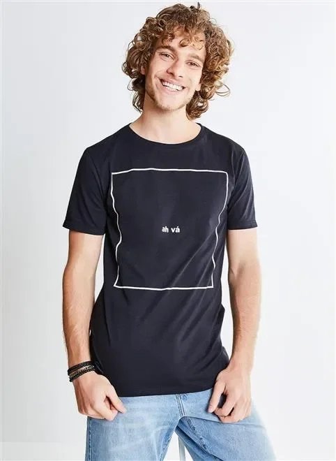 camiseta com lettering ah vá camiseta com lettering ah vá