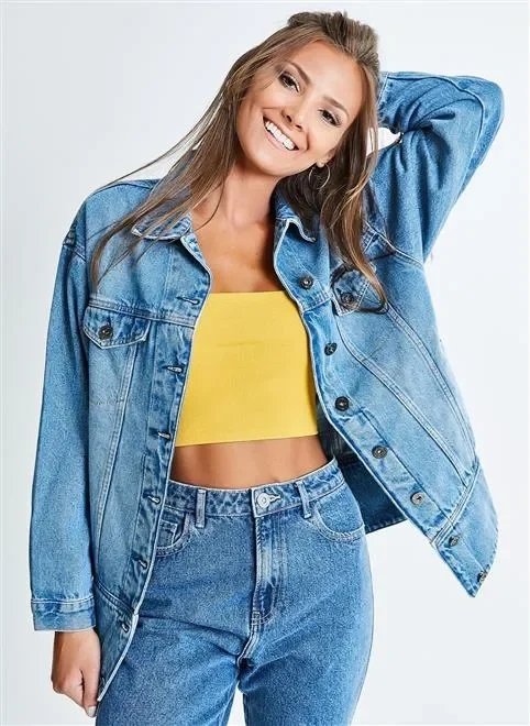 jaqueta jeans over jaqueta jeans over