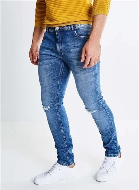 calça super skinny em jeans médio calça super skinny em jeans médio