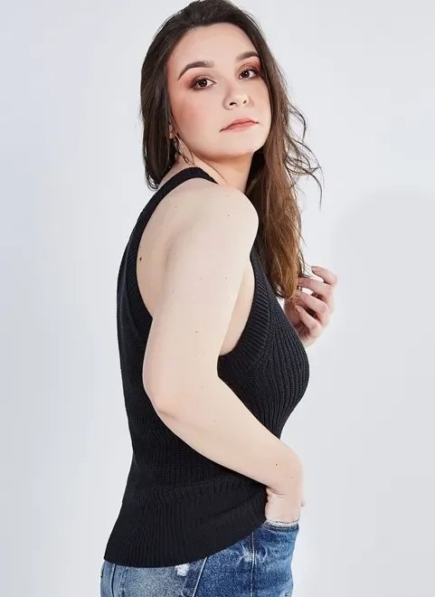 blusa básica em tricô blusa básica em tricô