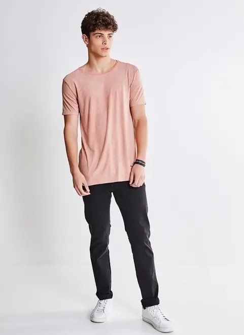camiseta rosa em suede camiseta rosa em suede