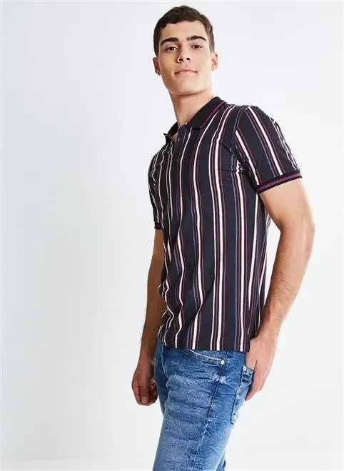 camiseta polo com listras verticais camiseta polo com listras verticais