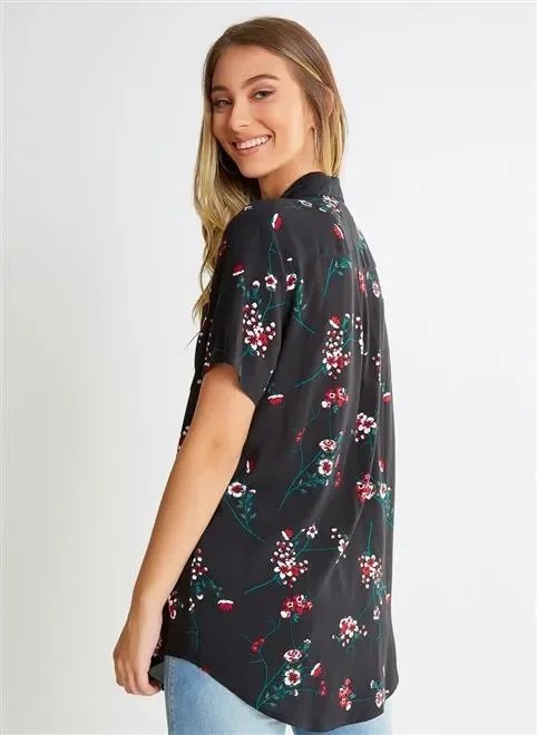 camisa alongada floral camisa alongada floral