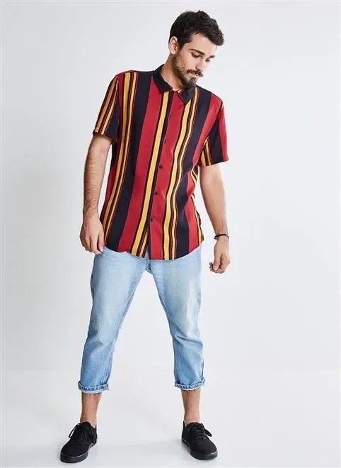 camisa listrada vertical camisa listrada vertical