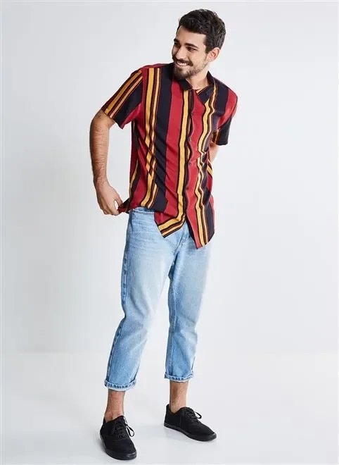 camisa listrada vertical camisa listrada vertical