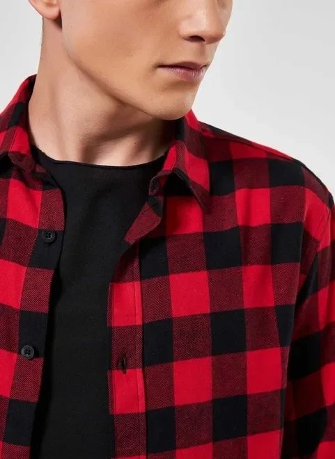 camisa de manga longa xadrez camisa de manga longa xadrez