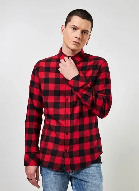 camisa de manga longa xadrez camisa de manga longa xadrez