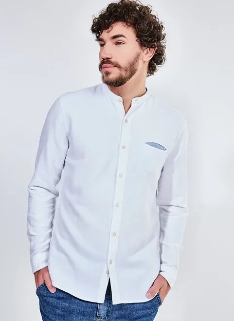 camisa manga longa com bolso camisa manga longa com bolso