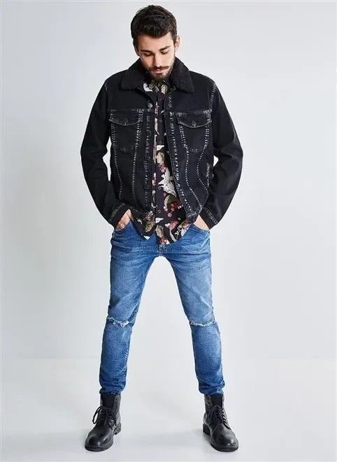 jaqueta em jeans black jaqueta em jeans black