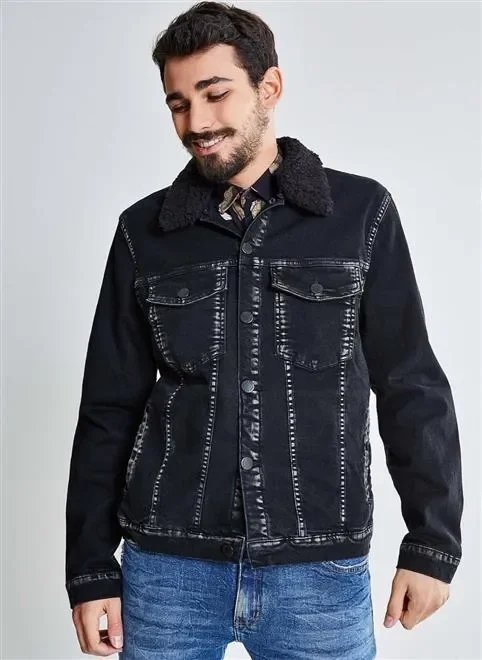 jaqueta em jeans black jaqueta em jeans black