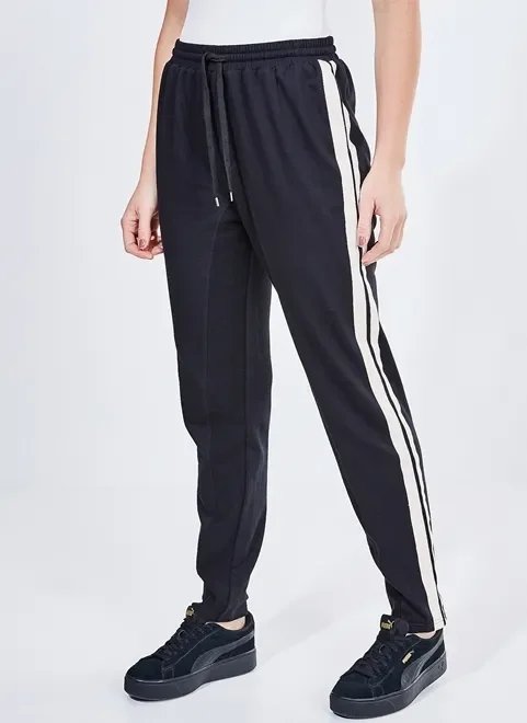 calça moletom com listras calça moletom com listras