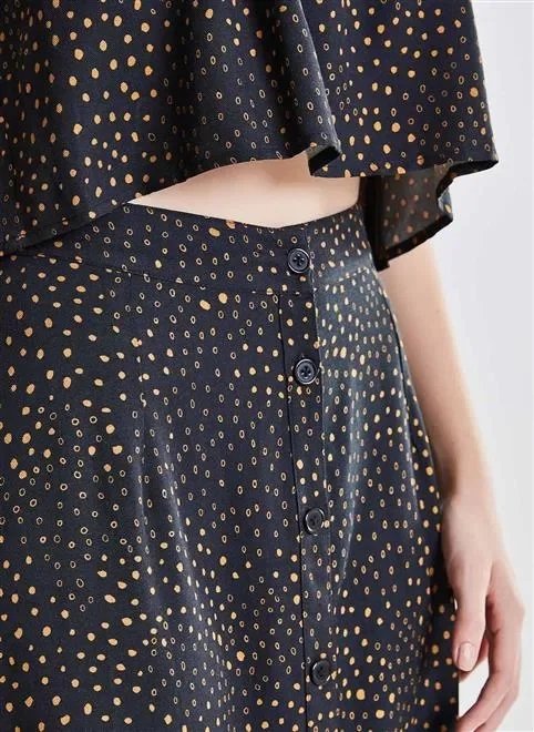 saia midi estampada saia midi estampada