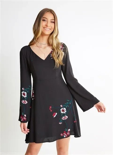 vestido floral manga sino vestido floral manga sino