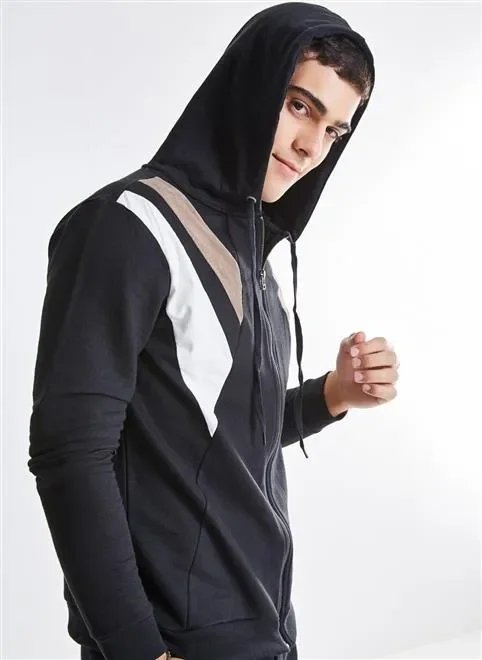 moletom com recortes em suede moletom com recortes em suede