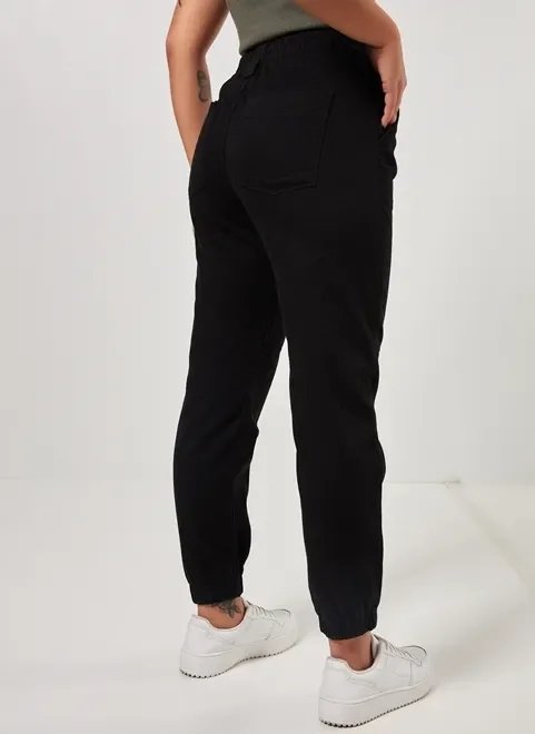 calça jogger cintura alta em sarja calça jogger cintura alta em sarja