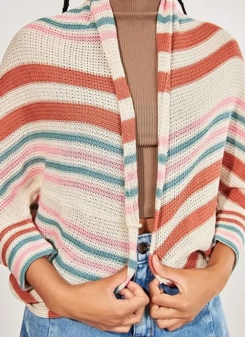 kimono listrado em retilínea kimono listrado em retilínea