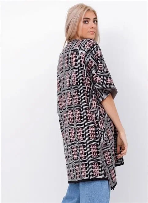 kimono jacquard rosê xadrez kimono jacquard rosê xadrez