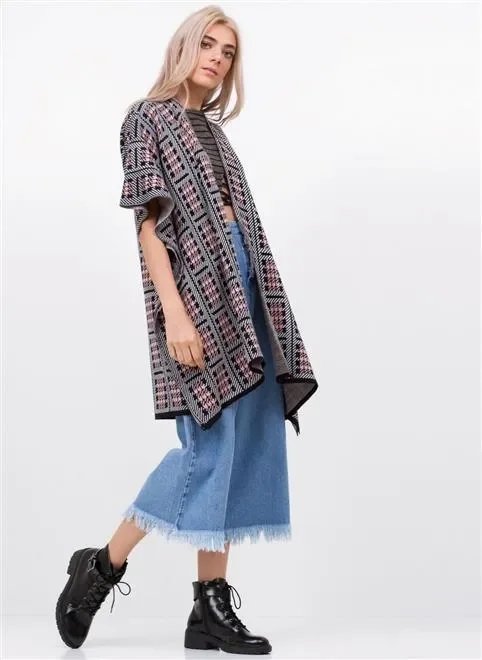 kimono jacquard rosê xadrez kimono jacquard rosê xadrez