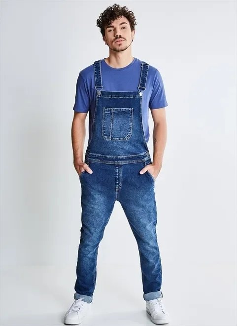 macacão jeans skinny macacão jeans skinny