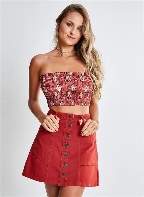 top cropped floral top cropped floral