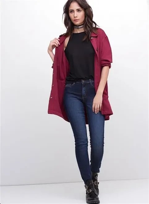 camisa alongada manga longa em viscose camisa alongada manga longa em viscose