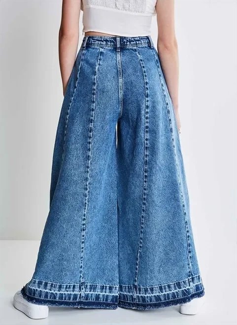 calça pantalona em jeans calça pantalona em jeans