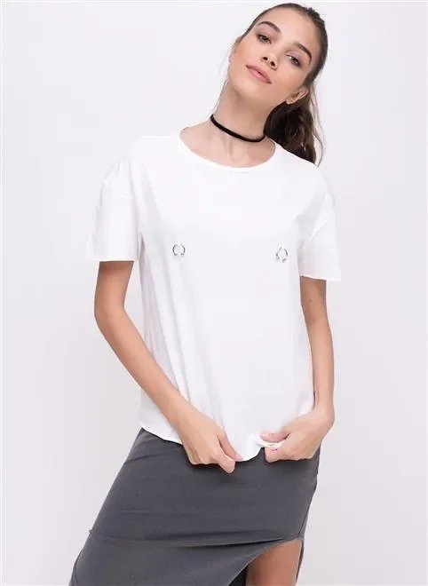 blusa com piercing blusa com piercing