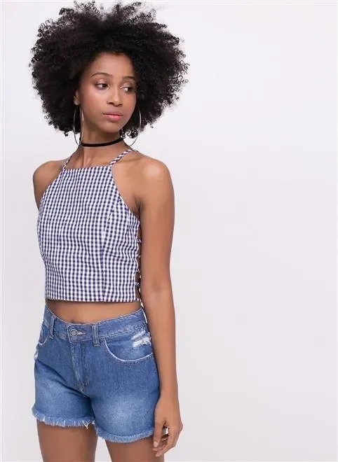 blusa cropped vichy blusa cropped vichy