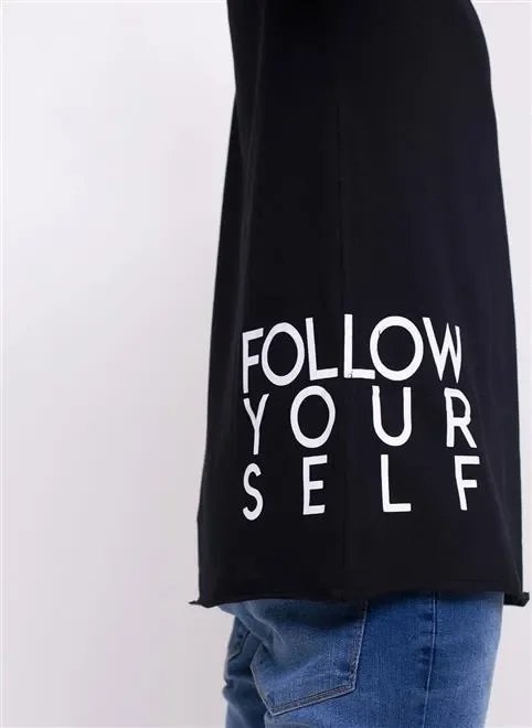 camiseta alongada follow yourself camiseta alongada follow yourself