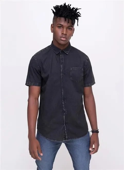camisa manga curta estonada camisa manga curta estonada
