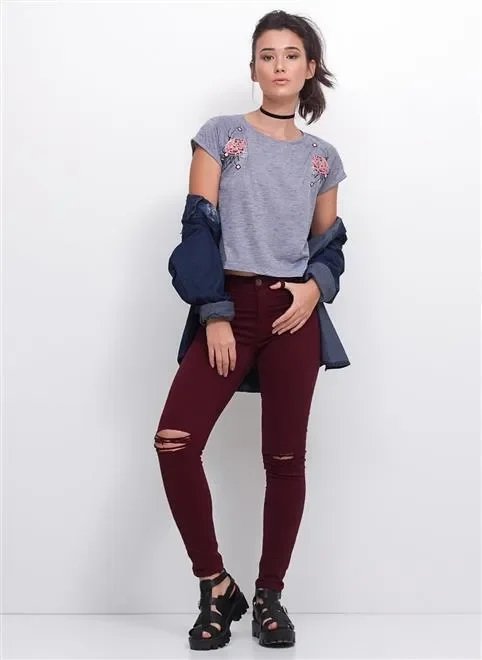 blusa cropped manga raglan bordada blusa cropped manga raglan bordada