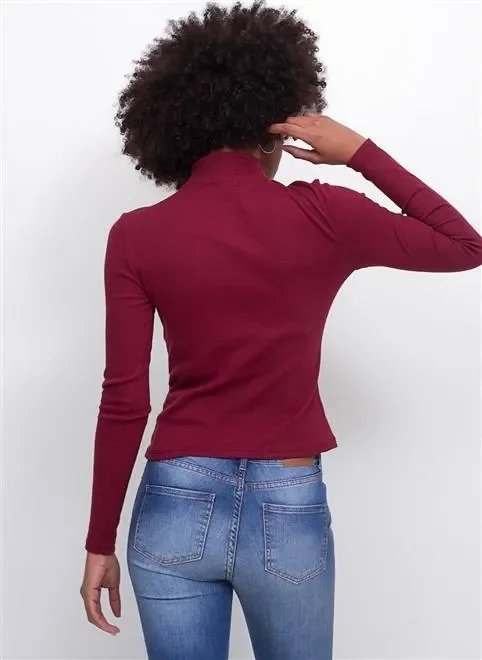 blusa decote choker manga longa ribana blusa decote choker manga longa ribana