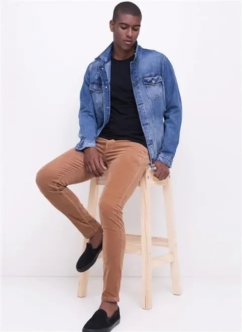 calça skinny em veludo calça skinny em veludo