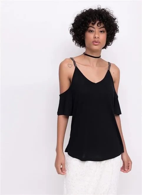 blusa ombros de fora com brilho blusa ombros de fora com brilho