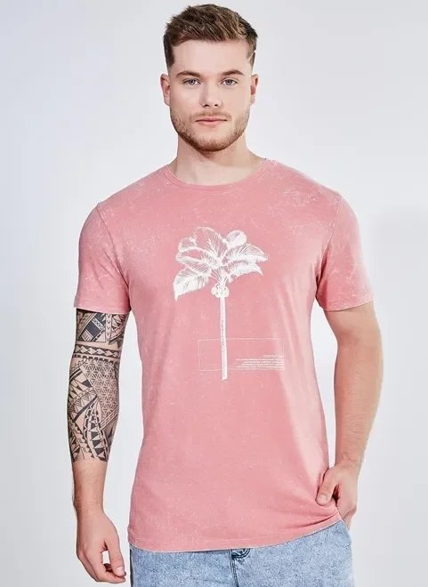 camiseta em algodão peruano estampa coqueiro camiseta em algodão peruano estampa coqueiro