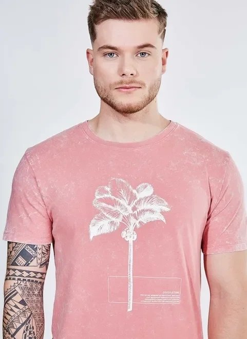 camiseta em algodão peruano estampa coqueiro camiseta em algodão peruano estampa coqueiro