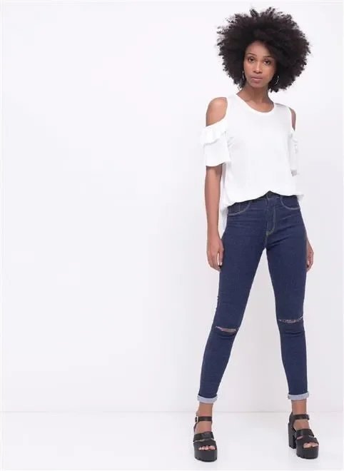 blusa ombrinho de fora com babadinhos blusa ombrinho de fora com babadinhos