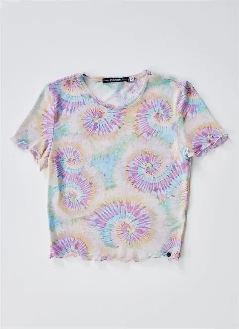 blusa em tule tie dye blusa em tule tie dye