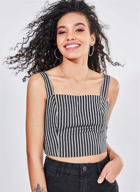 top cropped listrado top cropped listrado